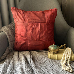 Dreamy Rust - Orange Silk Throw Cushion Cover