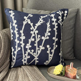 Navy Blue Willow Euro Sham