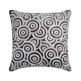 Go Silver Rings - Charcoal Gray Velvet Throw Pillow Cover