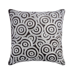 Go Silver Rings - Charcoal Gray Velvet Decorative Euro Sham