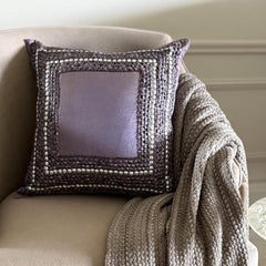 Purple Glamor - Purple Art Silk Throw Pillow Cover