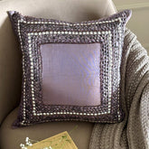Purple Glamor - Purple Art Silk Throw Pillow Cover