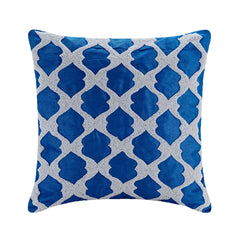 Blue Lagoon - Royal Blue Art Silk Throw Pillow Cover