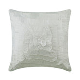 Vintage Frills - Ivory Crushed Art Silk Decorative Euro Sham