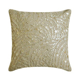 Dreams N Pearls - Natural Beige Cotton Linen Decorative Euro Sham