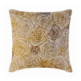 Gold Dust Rose - Gold Art Silk Throw Pillow Cover