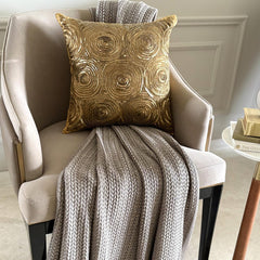 Golden Touch - Gold Art Silk Decorative Euro Sham
