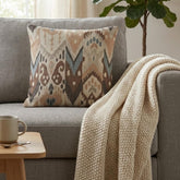 Terrosa Beige Throw Cushion Cover
