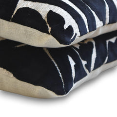 Black Velvet Throw Cushion Cover - Black Onyx