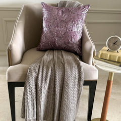 Purple Touch - Plum Art Silk Throw Pillow Cover