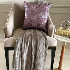 Purple Touch - Plum Art Silk Decorative Euro Sham