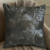 All Eyes On Silver - Silver Art Silk Throw Pillow Cover