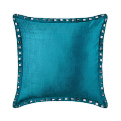 Turquoise Blue Crystal Palace - Turquoise Blue Velvet Throw Pillow Cover
