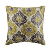 Damask Touch - Gold Jacquard Throw Pillow Cover