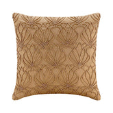 Gold Jardin - Gold Taffeta Throw Pillow Cover
