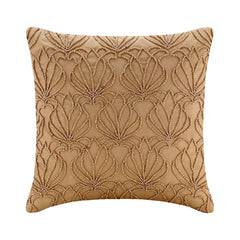 Gold Jardin - Gold Taffeta Throw Pillow Cover