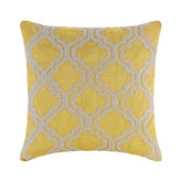 Kainoosh - Yellow Art Silk Throw Pillow Cover