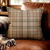 Plaidscape Pink - Pink Velvet Winter Plaid Throw Cushion Cover