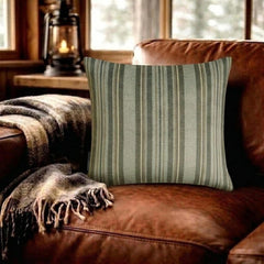 Stripe Flow Gray - Gray Velvet Stripes Throw Cushion Cover