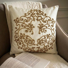 Gold Wedding - Ivory Silk Decorative Euro Sham