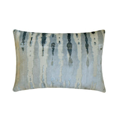 Ice Blue Velvet Lumbar Cushion Cover - Grunge Haze Ice Lumbar