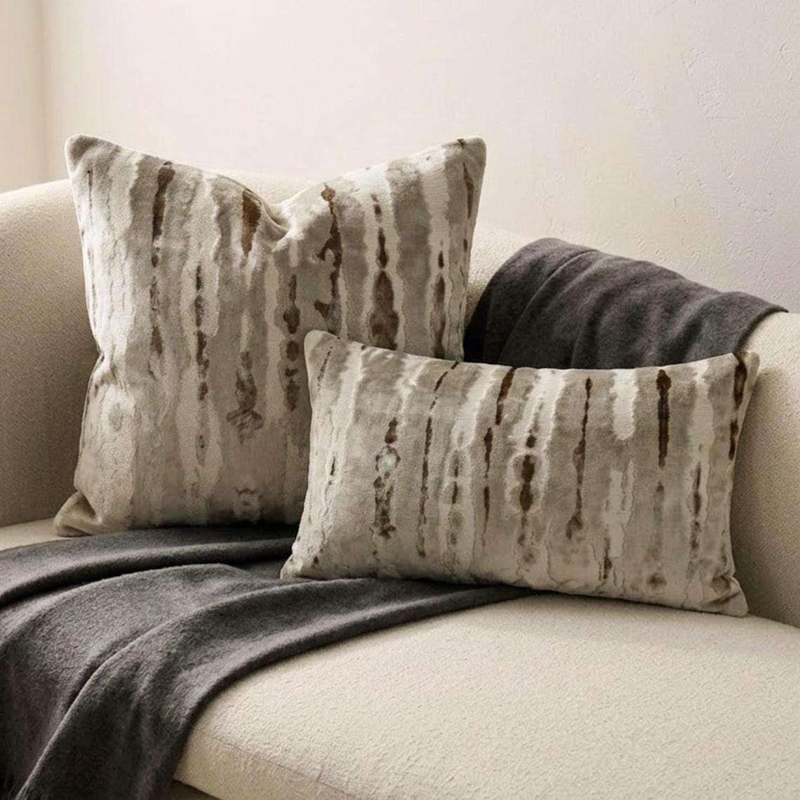 Grunge Haze Oak Lumbar Cushion Cover
