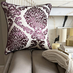Wine Damask Decorative Euro Sham