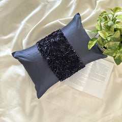 Blue Love - Art Silk Blue Decorative Lumbar Pillow Cover