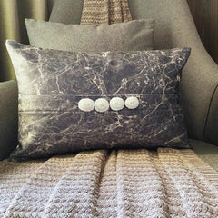Quartz Center Grey Lumbar Pillow Cover