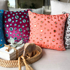 Mirror Lover - Fuchsia Pink Velvet Throw Cushion Cover