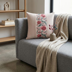 Blush Pink Linen Lumbar Cushion Cover - Blush Grace