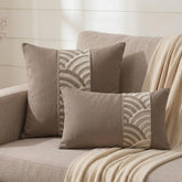 Taupe Grace Lumbar Cushion Cover