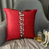 Deep Red Crystals Pillow Cover