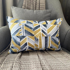 Assemblage - Chartreuse Green Cotton Canvas Lumbar Pillow Cover