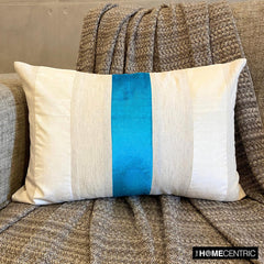 Swathe Turquoise Lumbar Pillow Cover