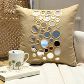 Reflectors - Beige Cotton Canvas Decorative Euro Sham