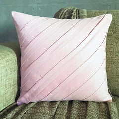 Contemporary Soft Pink - Pink Faux Suede Decorative Euro Sham