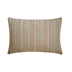 Pink Linen Lumbar Cushion Cover - Pink Haven Stripes Lumbar