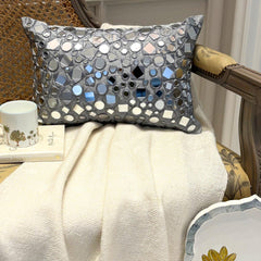 Anayna Grey - Grey Silk Lumbar Cushion Cover