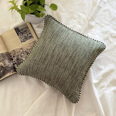 Sage Jute - Sage & Beige Jute Throw Cushion Cover