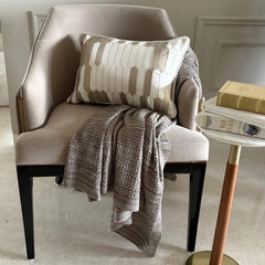 Gold Heist - Ivory Linen Lumbar Pillow Cover