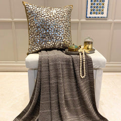 Shimmering Gold - Gold Silk Throw Cushion Cover