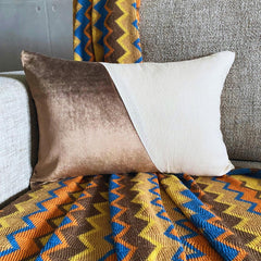 Velutinous Brown Lumbar Pillow Cover