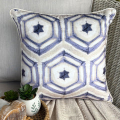 Batik Purple - Purple Velvet Decorative Euro Sham