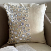 Crystal Moonstone - Ecru Velvet Decorative Euro Sham