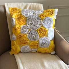 Sunny Yellow Blooms Pillow Cover
