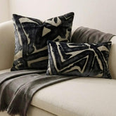 Charcoal Strokes Lumbar Cushion Cover