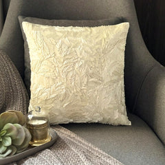 Thats Satin Ribbon - Ivory Art Silk Decorative Euro Sham