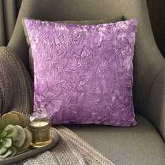 Purple Sea - Purple Art Silk Decorative Euro Sham