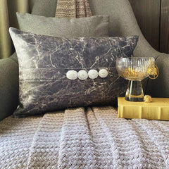 Quartz Center Grey Lumbar Pillow Cover
